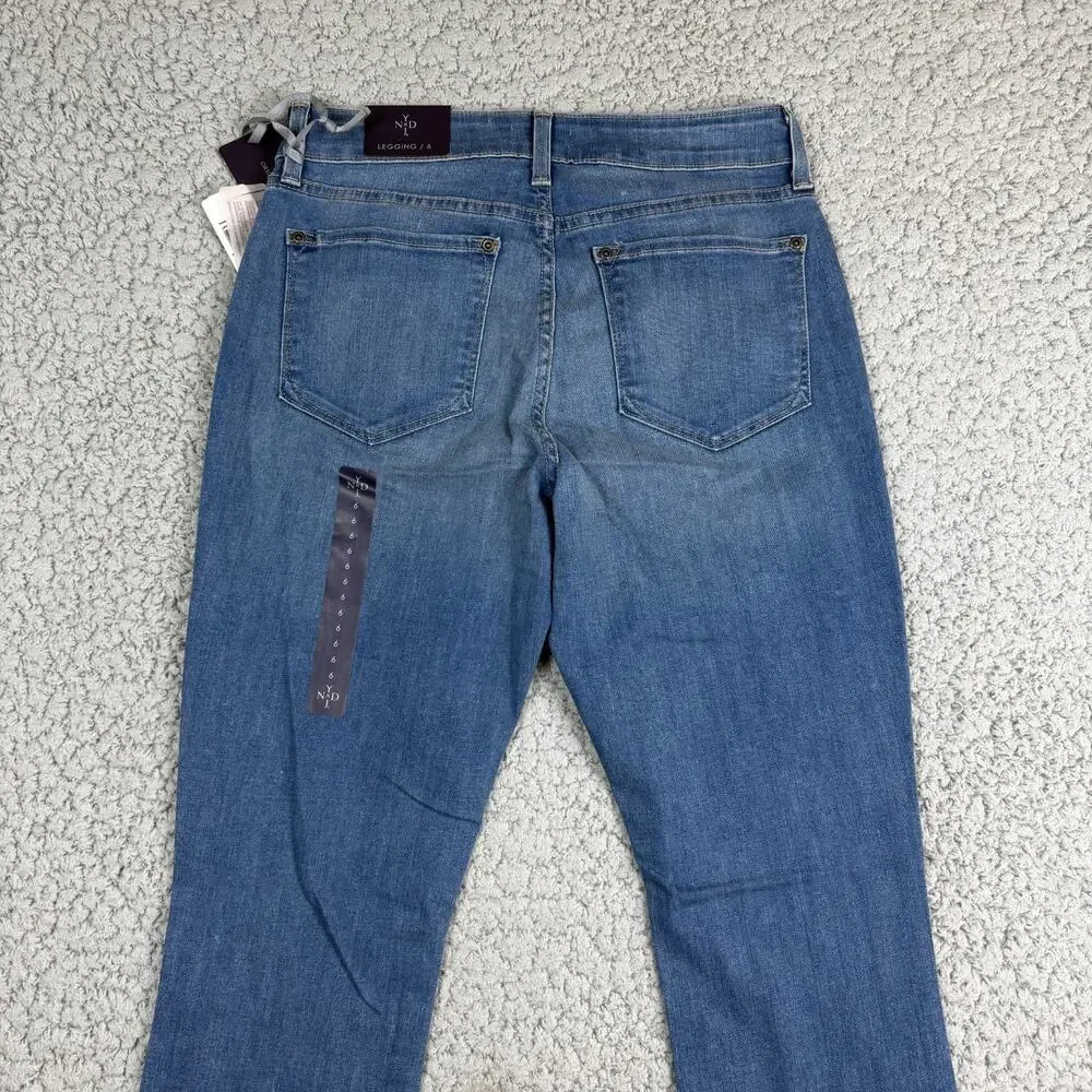 NYDJ Alina Legging Jeans Womens 6 Light Wash Denim Curvy Skinny